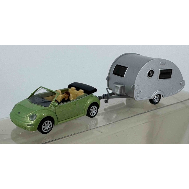 Autoturism VW New Beetle + rulota, H0, Wiking, 063 40 36