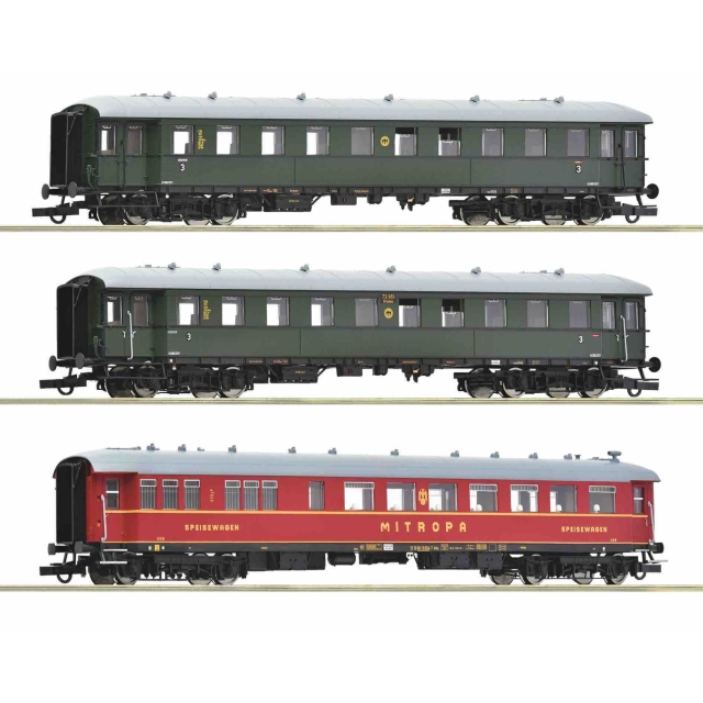 Set 3 vagoane "Zwickauer Traditionszug“ DR, H0, Roco