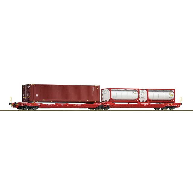 Vagon portcontainer dublu DB-AG, H0, Roco, 77400