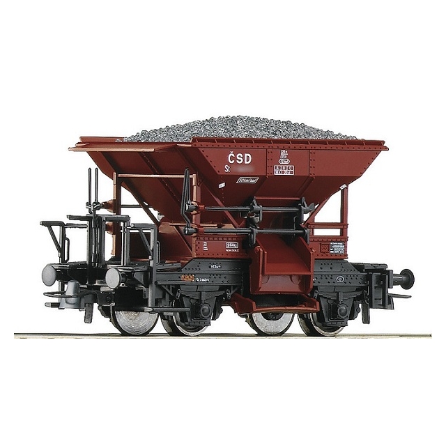 Vagon incarcat cu balast CSD, H0, Roco